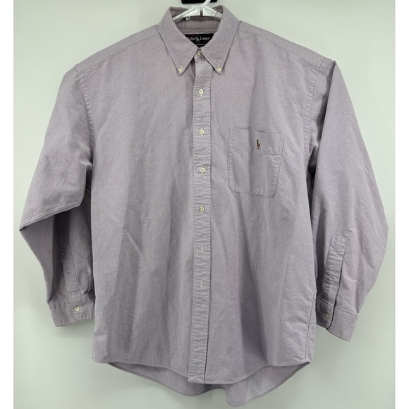 Polo Ralph Lauren Other - Polo Ralph Lauren Big Shirt Cotton Long Sleeve Button Down Purple Size Large